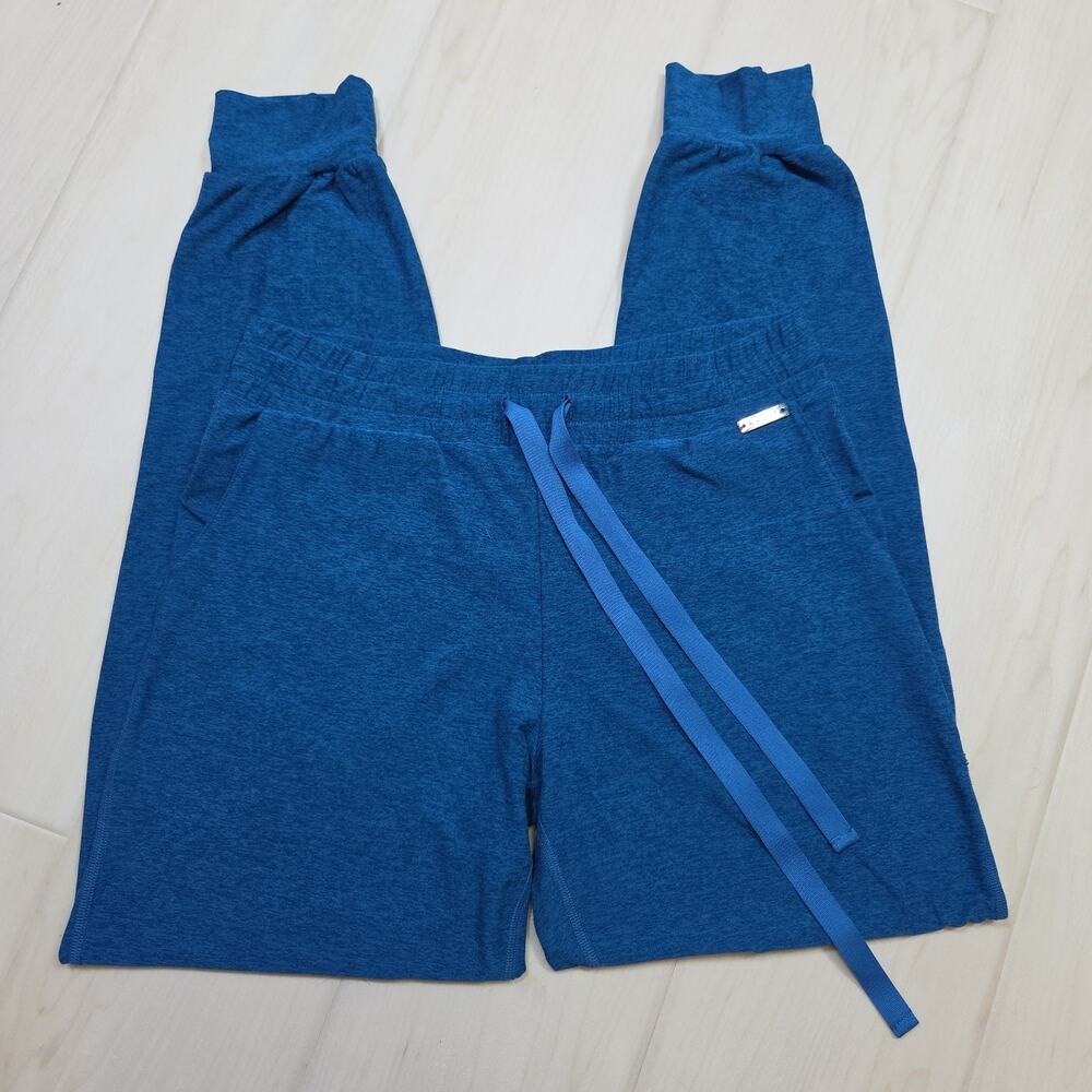 Bombshell Sportswear Electric Blue Cozy Heathered Knit Lounge Joggers Size Large